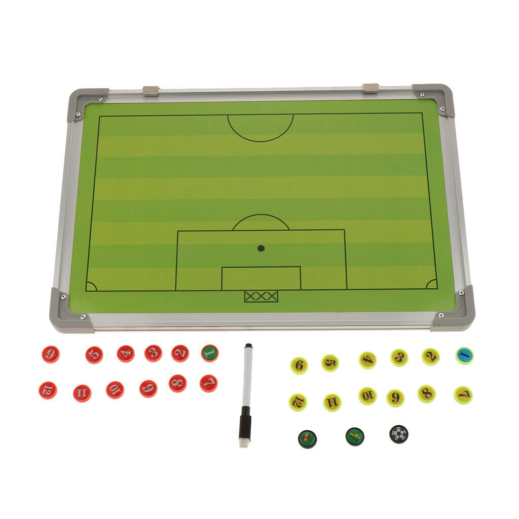 Football Coaching Board Dry Erase Strategy Kits Magnetic Teaching Clipboard for