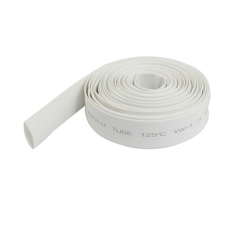 Ratio 2:1 10mm Dia White Polyolefin Heat Shrinkable Tube 4M Long X6Q1Q1