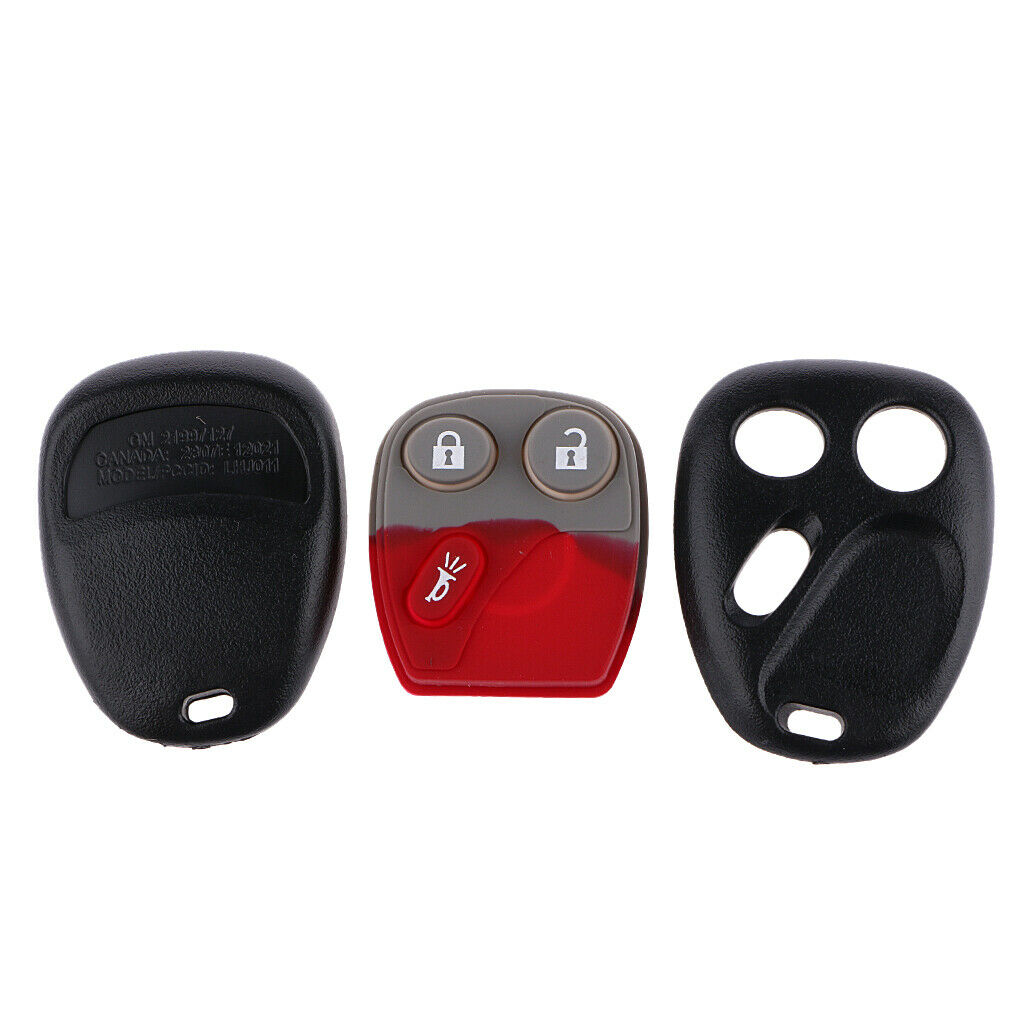 3-button Remote Key Case Fob Shell Replacement for GM Chevrolet Cadillac