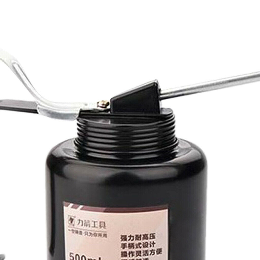 Iron Support 500ml High Pressure Oil Can Pump Oiler with Spout Short Nozzle