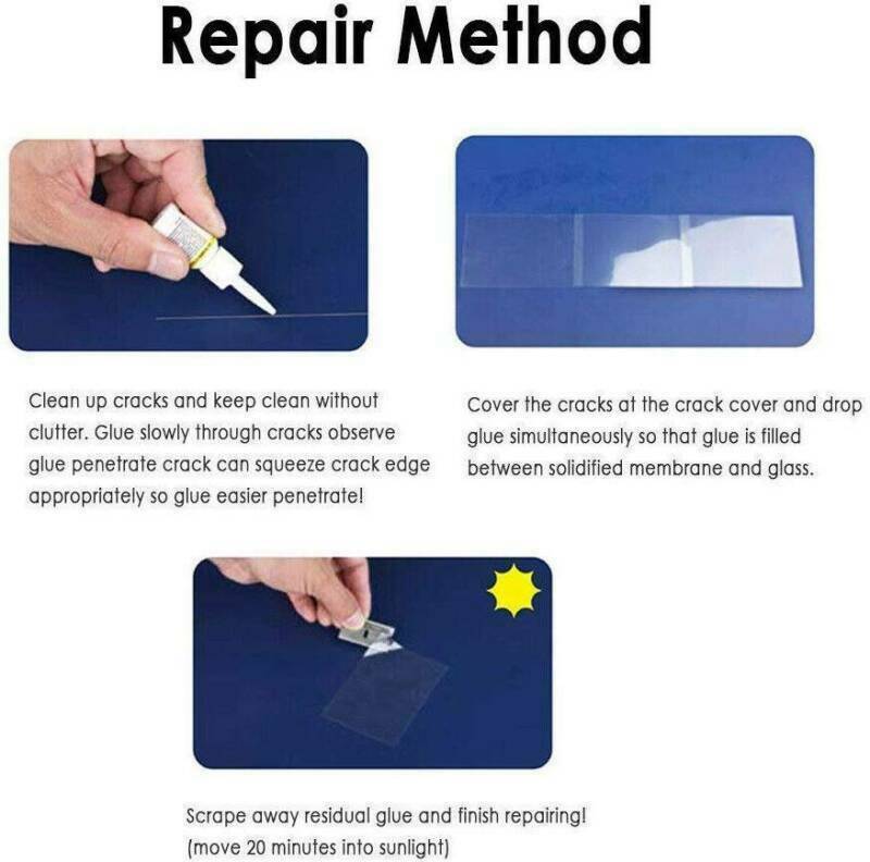 2xAutomotive Glass Nano Repair Fluid- Auto Front Car Windshield Crack Repair Kit