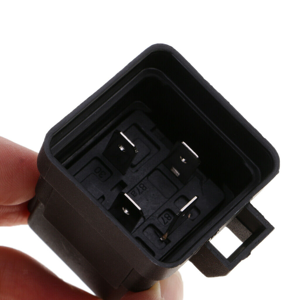 2 Sets Of 12v 40a 4-pin Relay Connector And Relay Holder