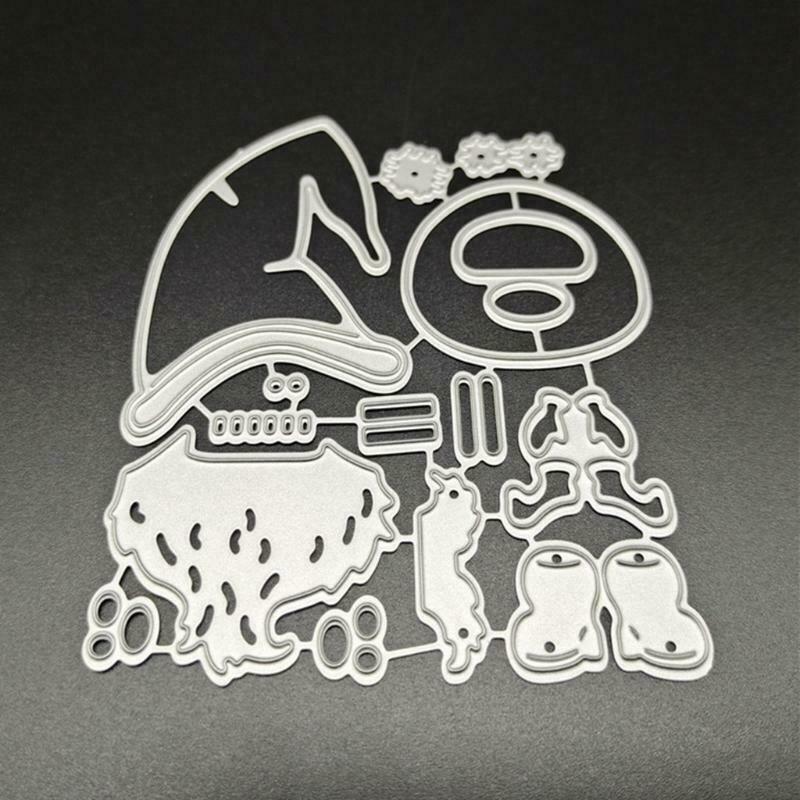 Christmas Gnome Santa Claus Metal Cutting Dies Stencil DIY Scrapbooking Template