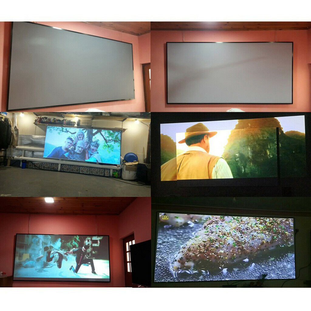Waterproof Lightweight Easy to Use Folding Projection Screen f/ Meeting Home