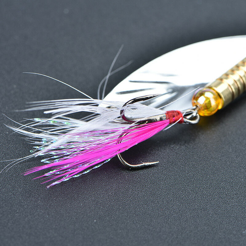 7g fishing lure spoon bait ideal for bass trout perch pike rotating fishin.l8