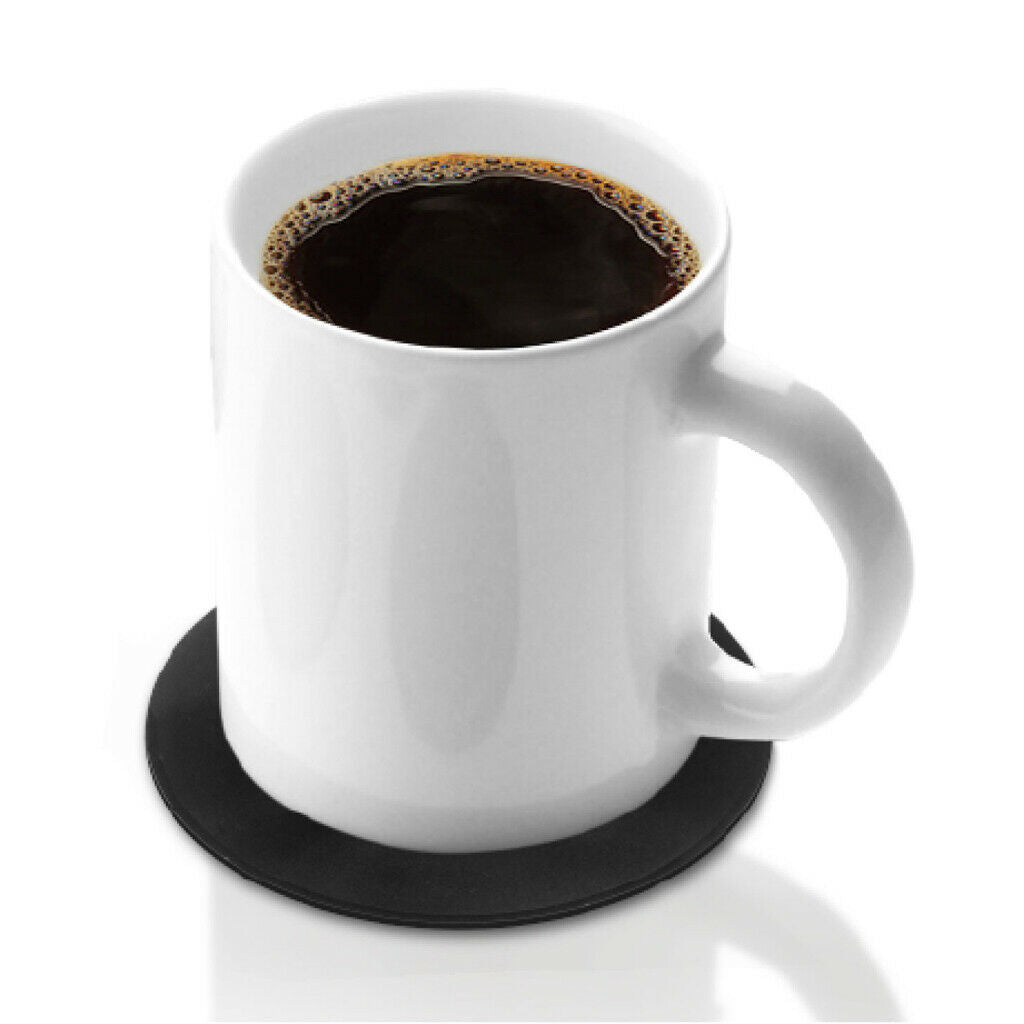 Set of 16, Drink Cup Mat Silicone Coaster Black Vinyl Record 10cm Gift