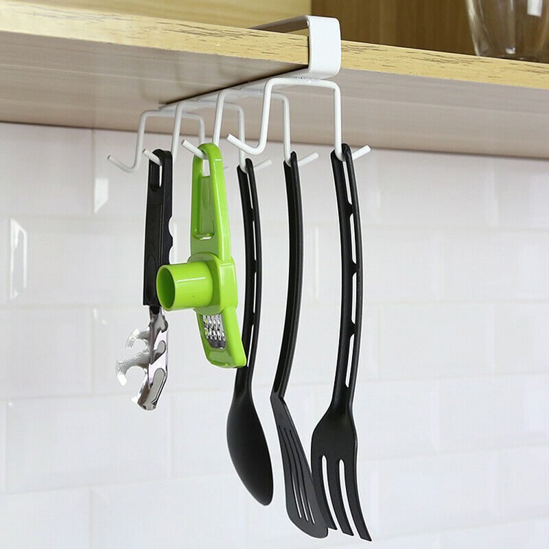 Kitchen Storage Rack Cupboard Hanging Hook Shelf Cup Dish Hanger Storage HolBDA