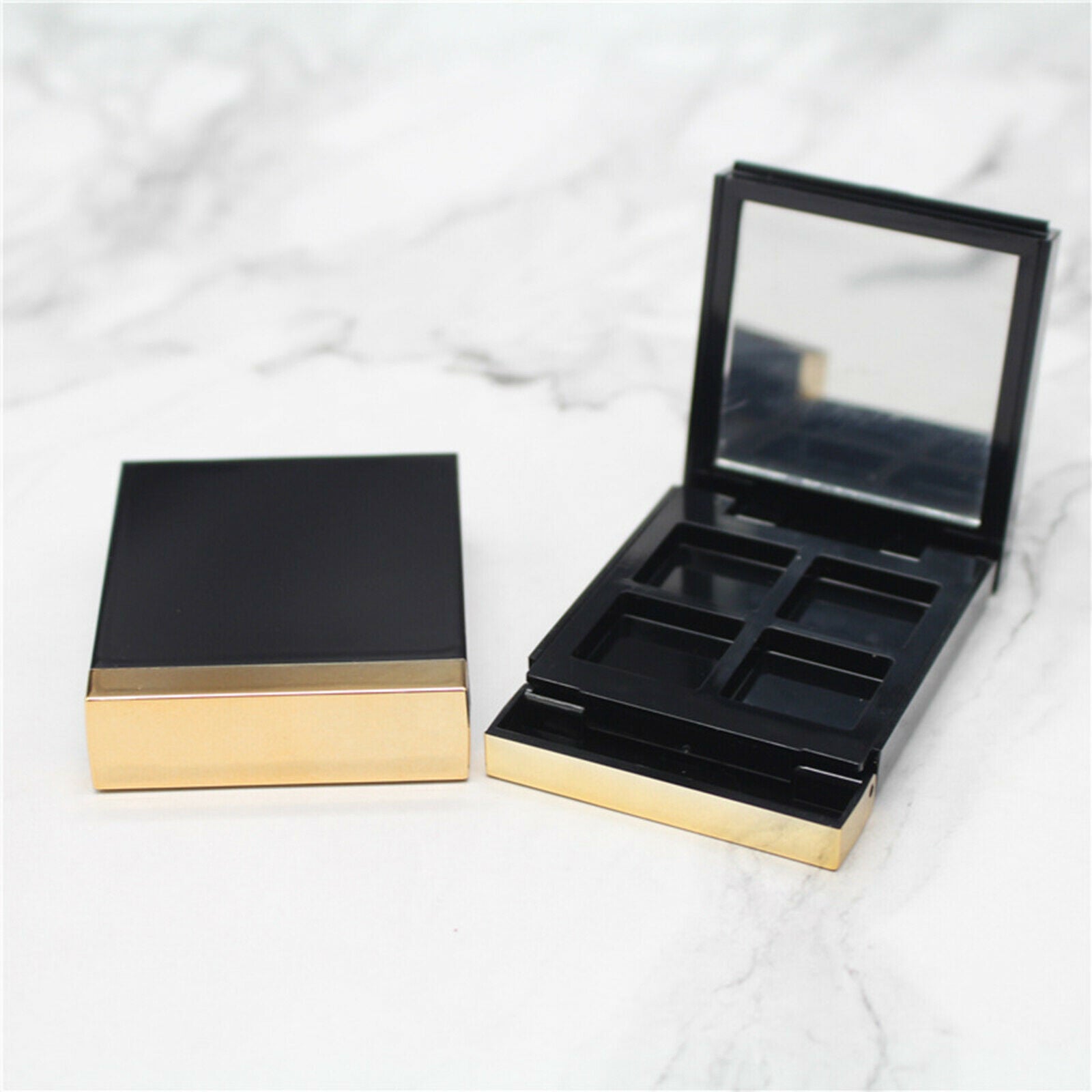 2PCS 4Grid Highlighters Eye Shadow Pallet Case Sub-box Travel Lipstick