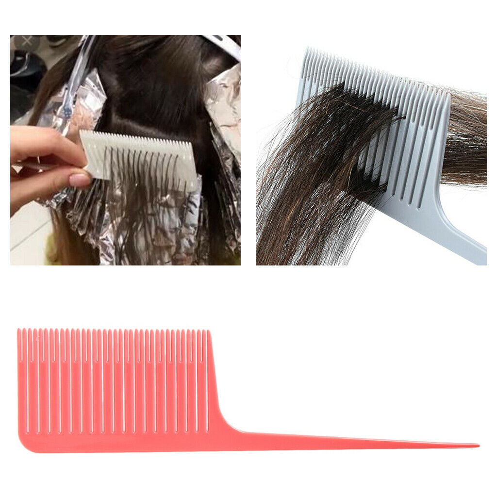 2x Plastic Sectioning Weave Highlight Foiling Hair Combs for Salon Tool