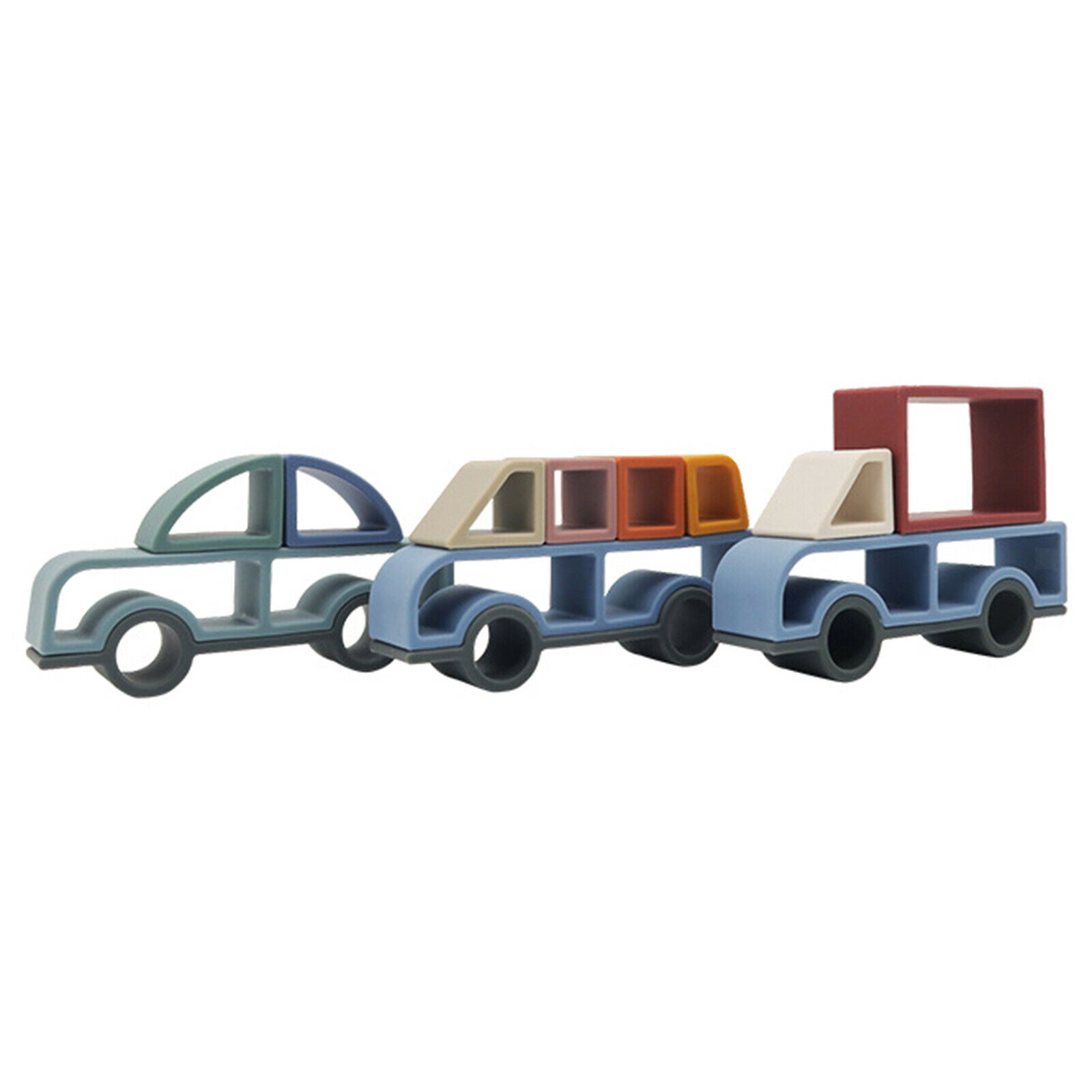 Montessori Soft Stacking Toys Car Building Blocks Gift for Kids 6+ Months
