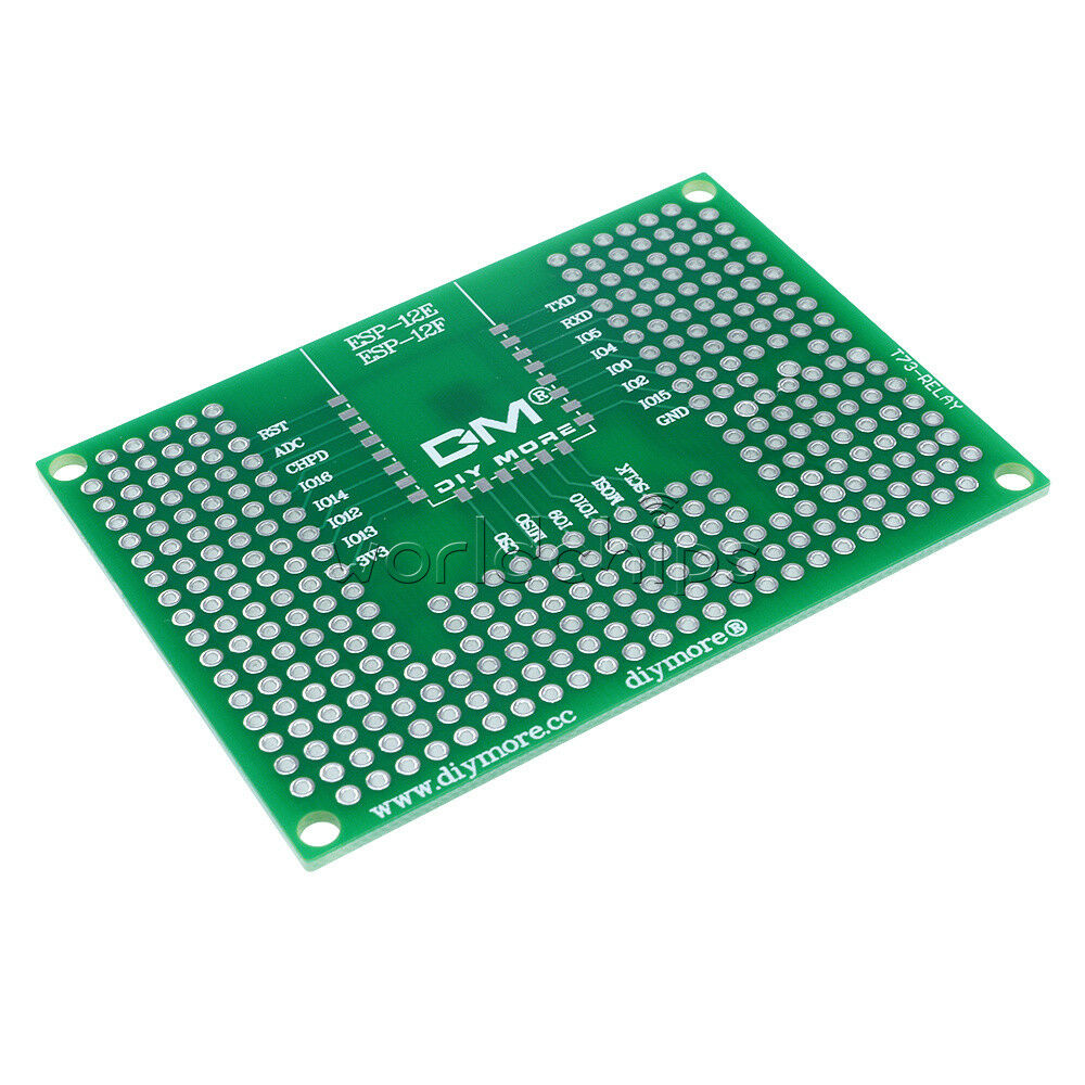 5X7CM Double Side Prototype PCB Relay Breadboard for ESP32 ESP32S ESP12E ESP12F