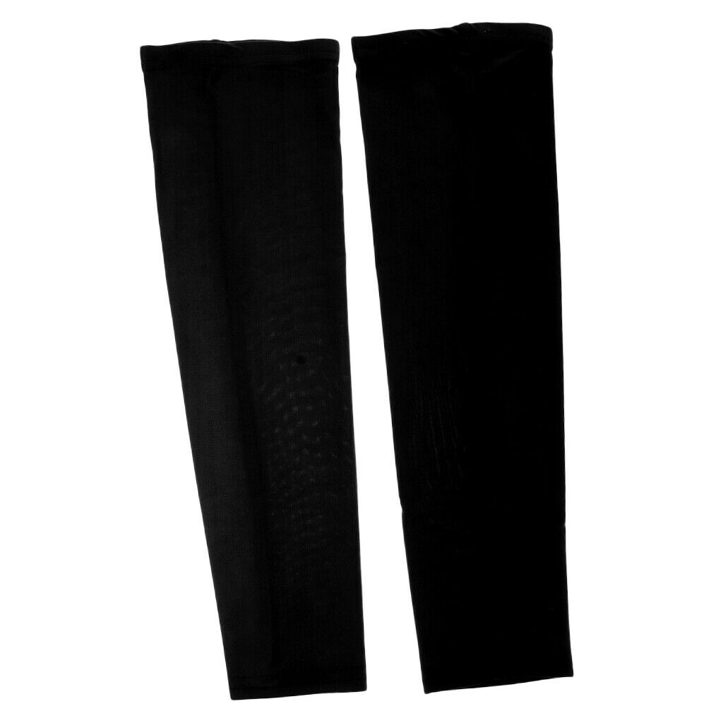 1 Pair Stretch Football UV Sun Protection Arm Sleeves Cover  S Black