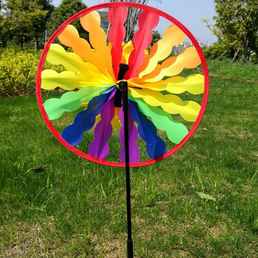 Yard Garden Outdoor Decor Sunflower Windmill Whirling Wind Spinner Kids T.l8