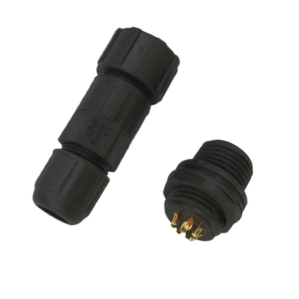 8 Pins Waterproof Panel Cable Connector Multipole Plug Socket IP67 500V 5A