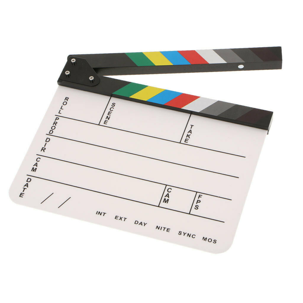 Acrylic Colorful 30*25cm Clapboard Role Play Prop Dry Erase Director's Film