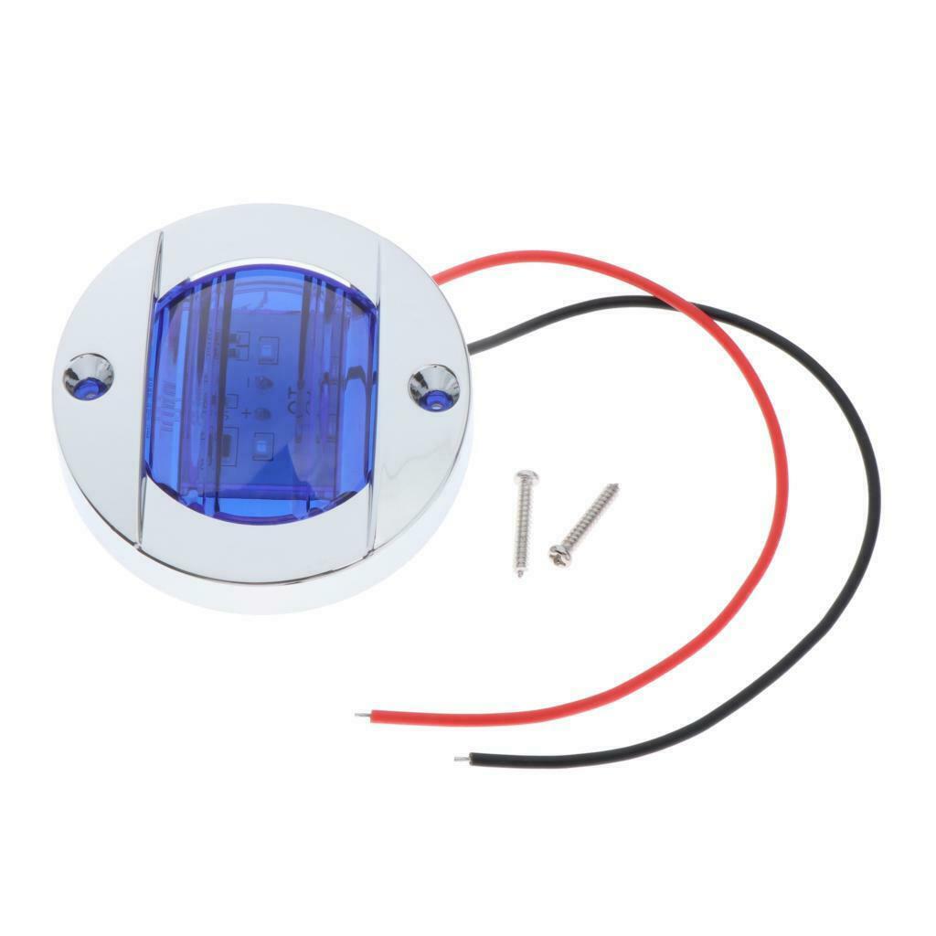 4Pcs Marine Boat LED Stern Lights Lamps 12V 3" Chrome Clear Lens 6-2835-SMD