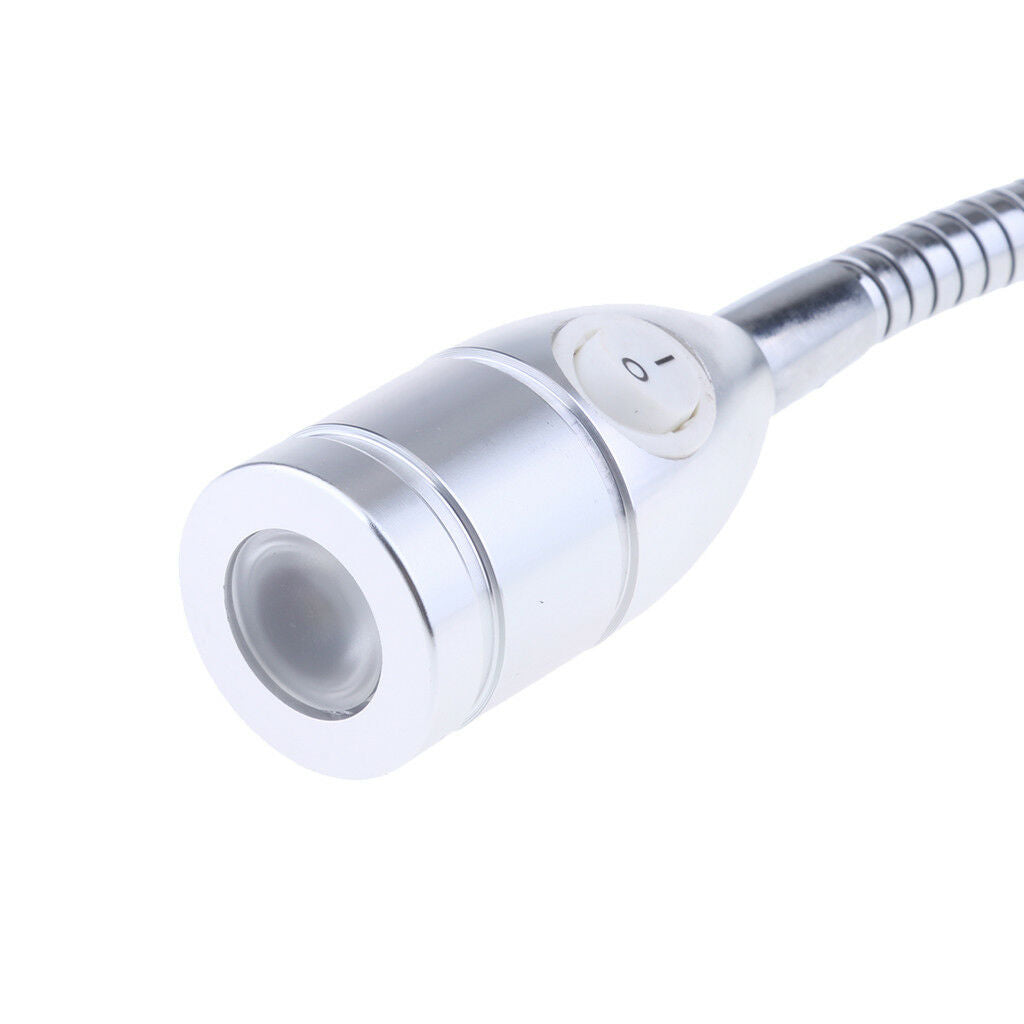 Boat Reading Light Minimalist Flexible Gooseneck LED Switch Bed Lamp 12V 3W