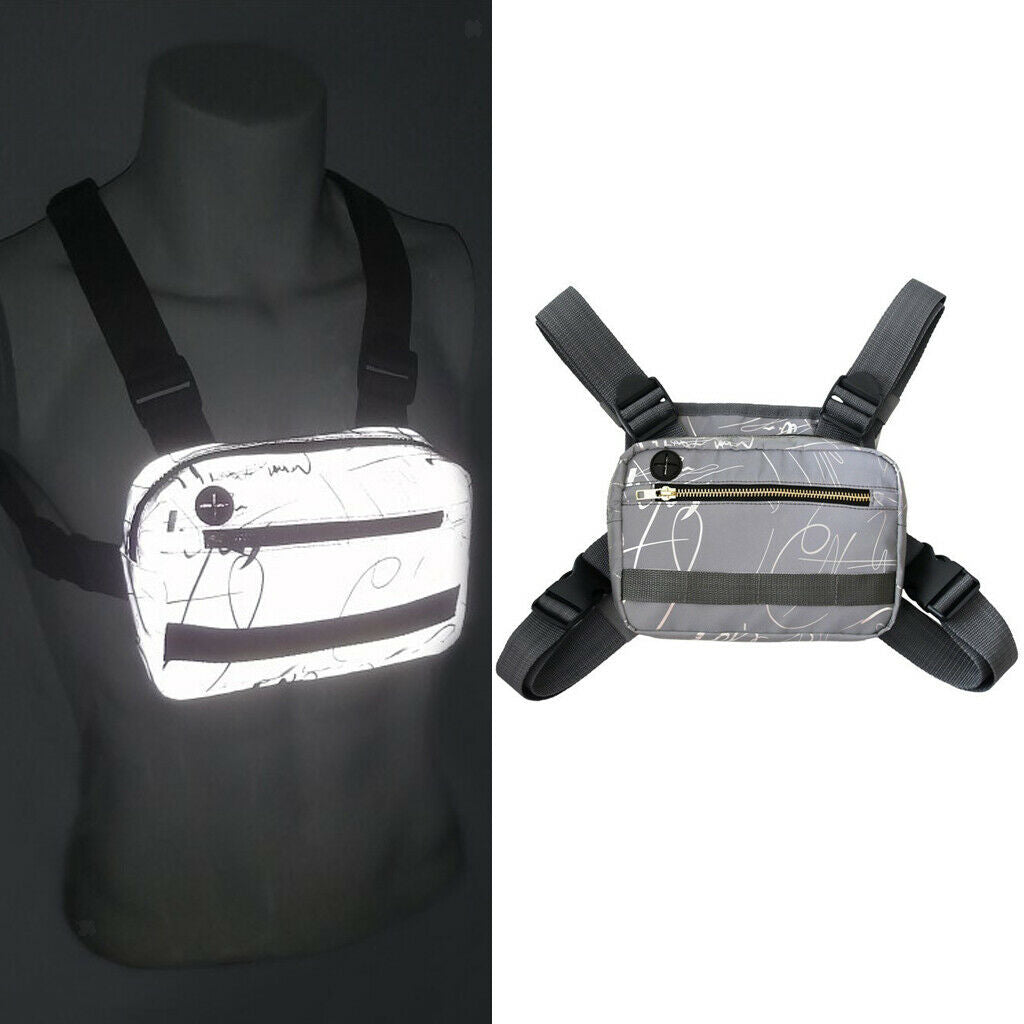 Multifunctional Glow Chest Bag Vest Hunting Travel Recon Bag Organizer Storage