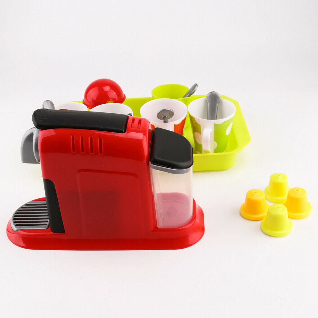 21pcs Plastic Simulation Coffee Maker Playset Kitchen Pretend Toys For Kids