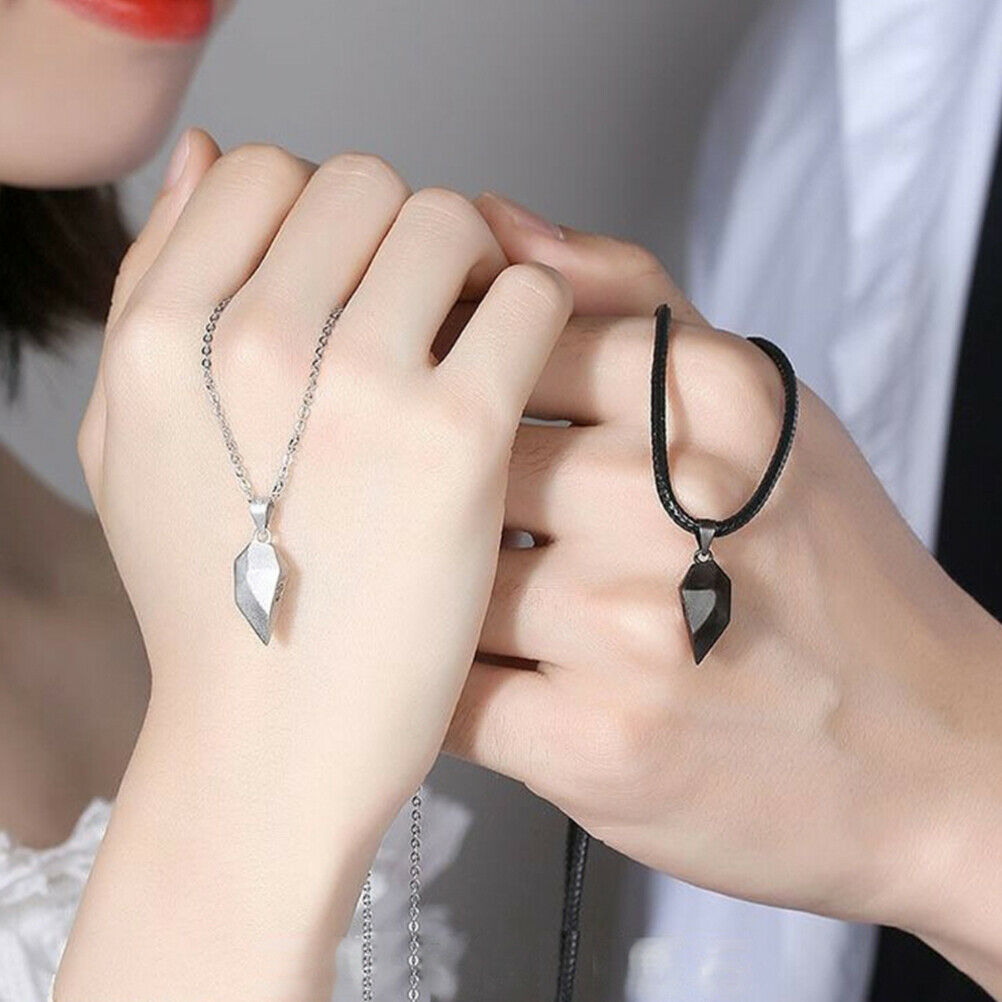 Wishing Stone Magnetic Necklace Couple Necklace Adjustable Heart shape