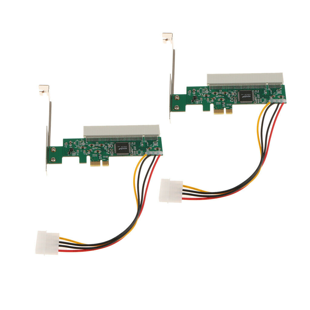 2x High Efficiency PCIe to PCI Bus Riser Card Converter for Computers