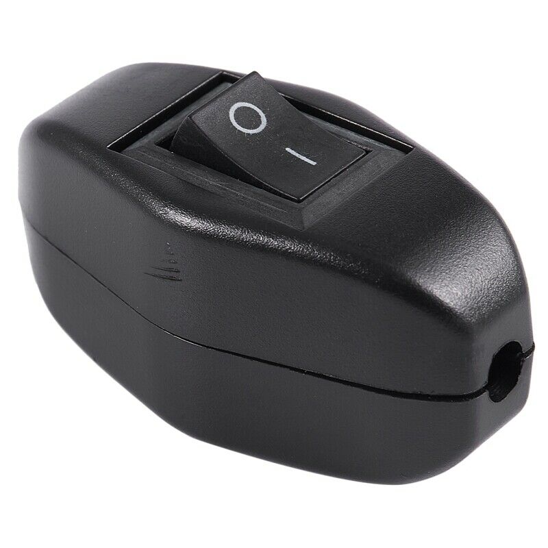 Black Bedroom On Off Button In Line Switch 6A/250VAC 10A/125VAC F8J5