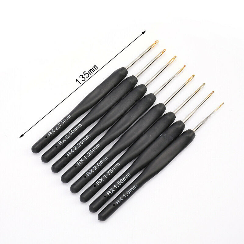 8Pcs/set Black Knitting Needles Crochet Hooks for Knit DIY Craft Loom ToolJCA Kt