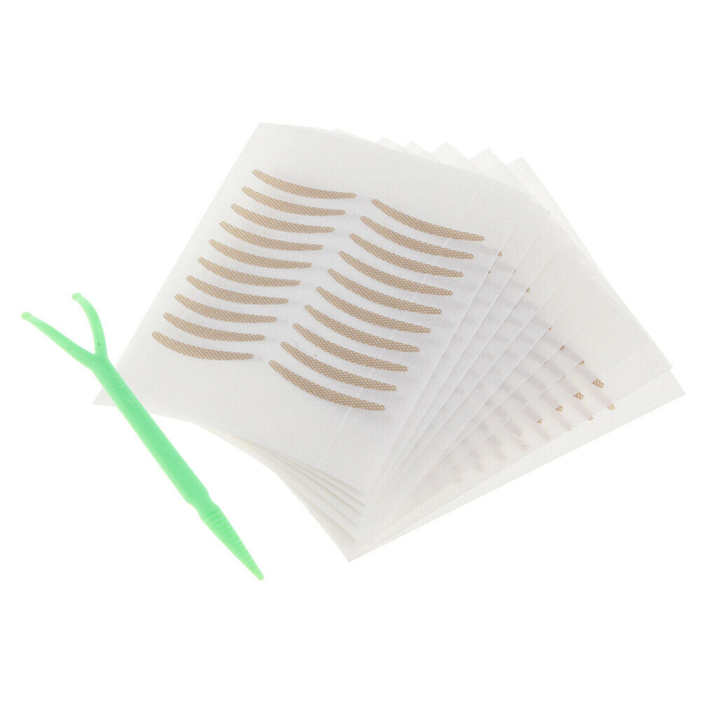 200Pcs Breathable Invisible Fiber Lace Double Eyelid Lift Strips Tape Adhesive
