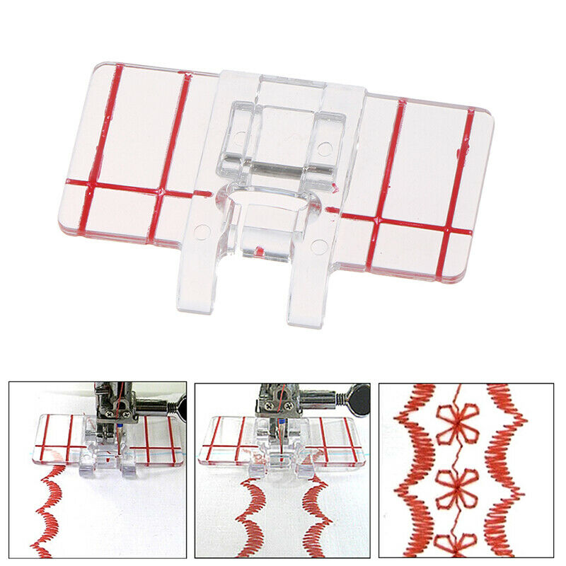 1Pcs Clear plastic Parallel Stitch Foot Presser Home Domestic Sewing Mach.l8