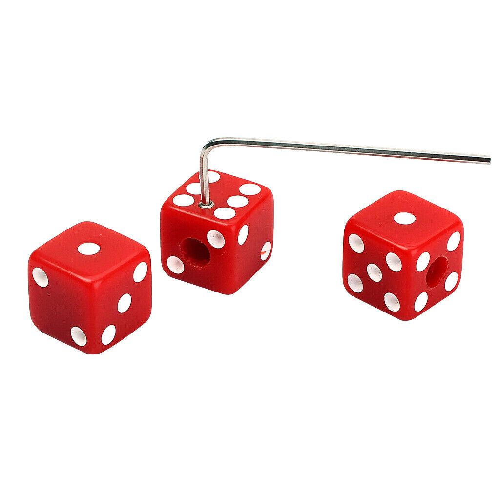 3 Pcs Guitar Control Knob Dices Guitar Volume Knob Dices with Wrenches Red