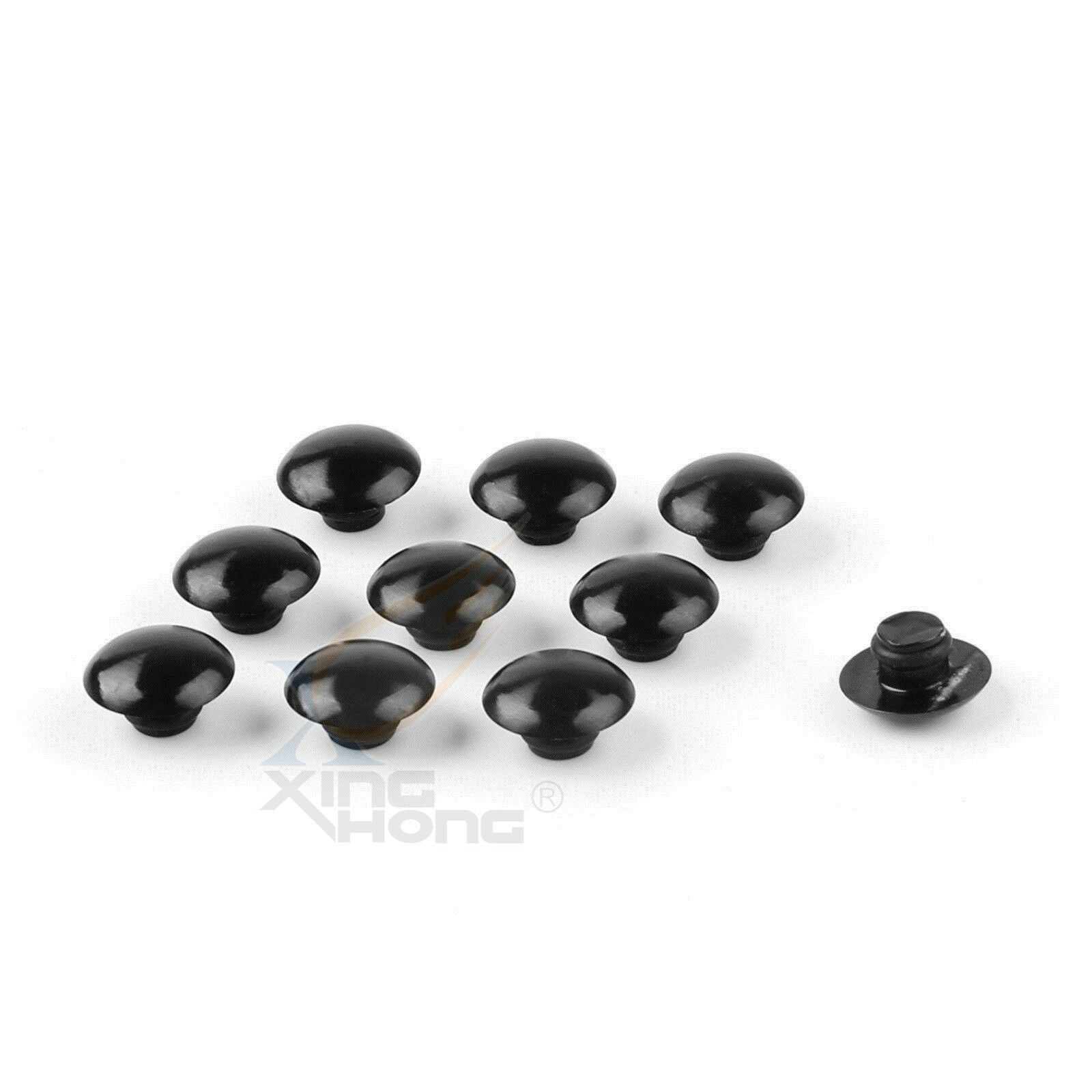 10Pcs Black Motorcycle Universal M8 8MM Hex Socket Bolt Screw Cover Cap