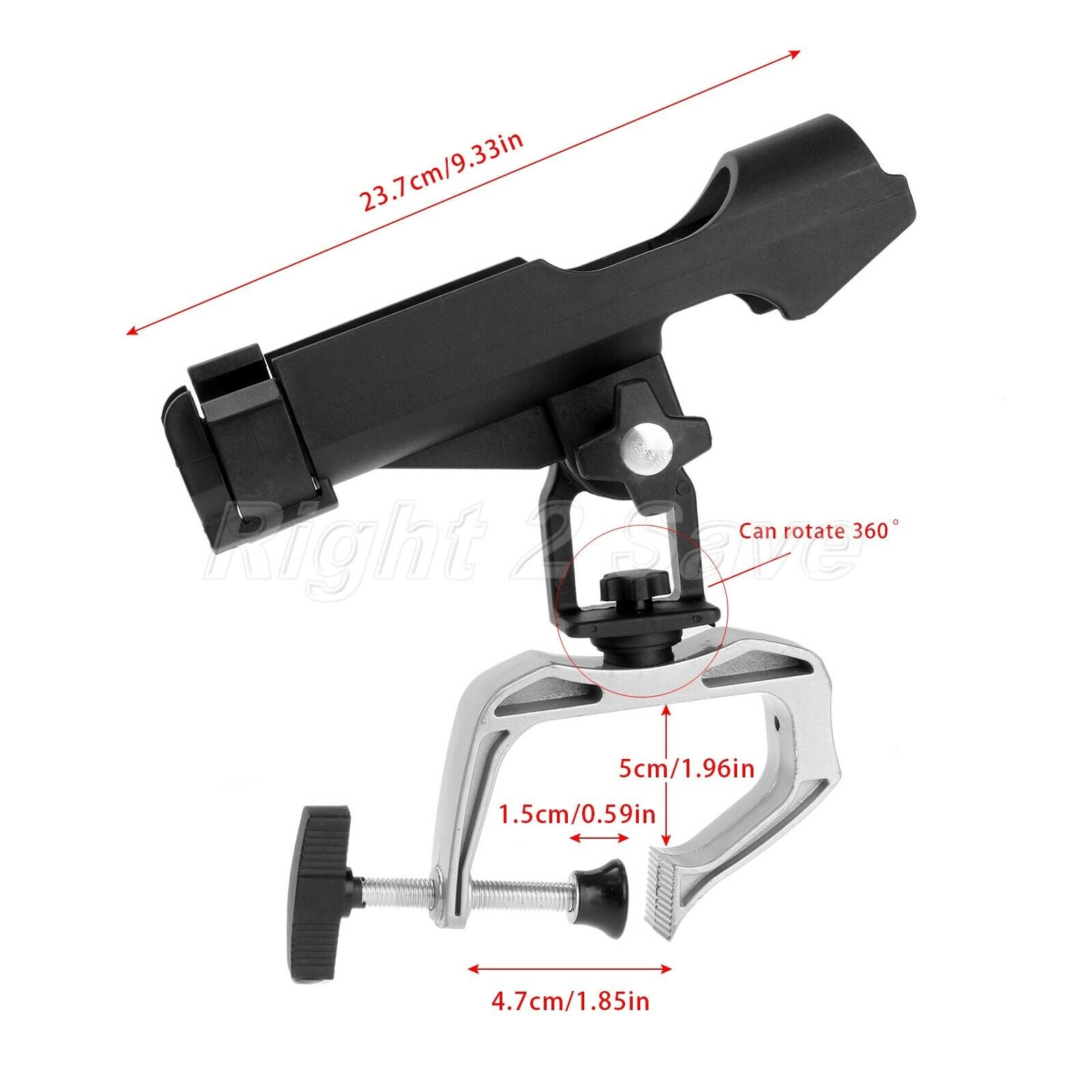 New RH-20 Black Boat Fishing Rod Holder Outdoor Fishing Boat for Boat or Kayak