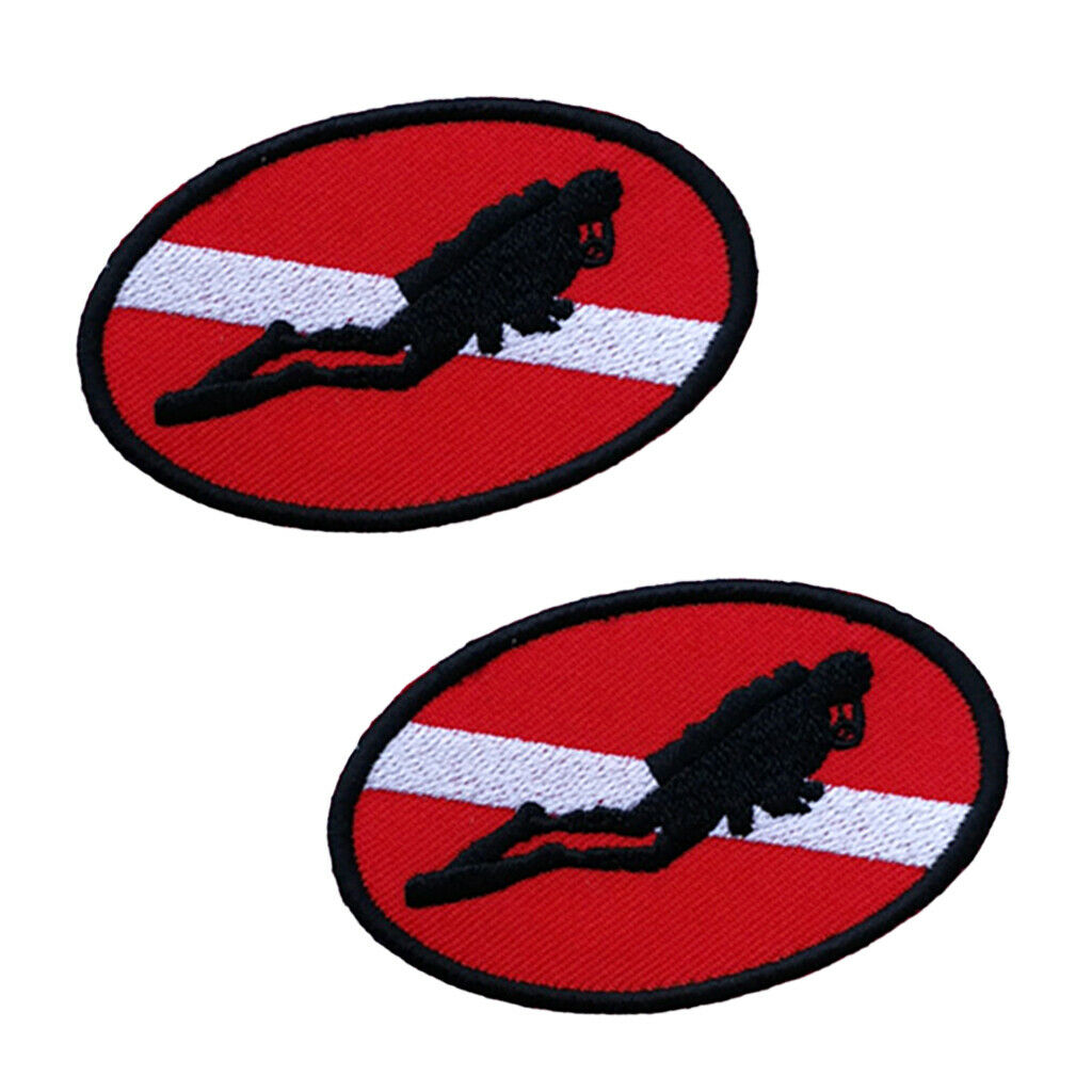 Scuba Diving Flag Patch 2 Pcs.
