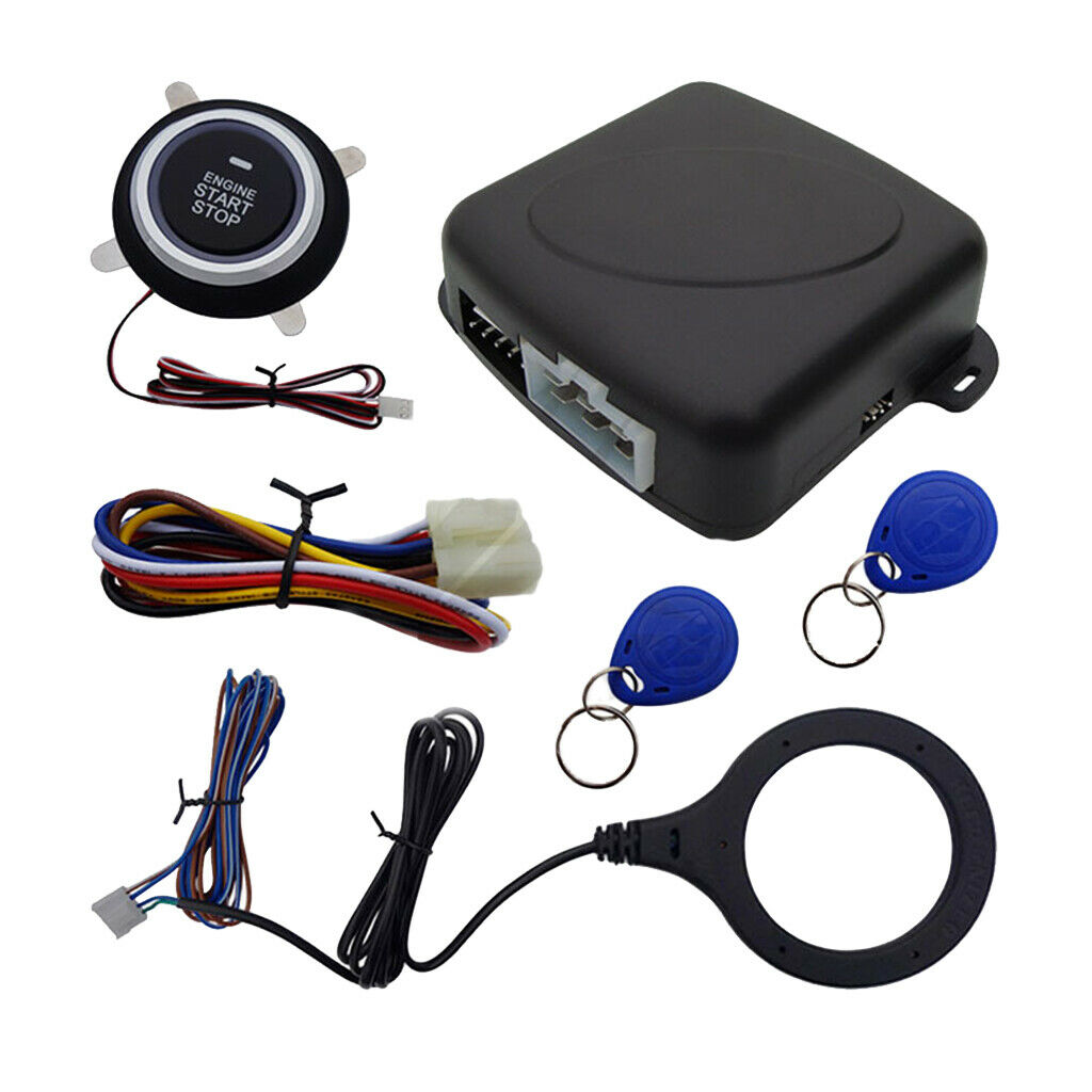 Auto Keyless Entry Engine Start Alarm System Push Button Remote Starter Stop