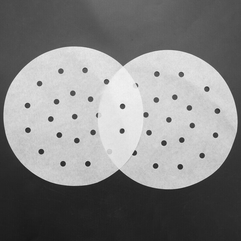 Premium Perforated Parchment Air Fryer Paper Liners - 7 inch - 100 Eco-FriendlC3