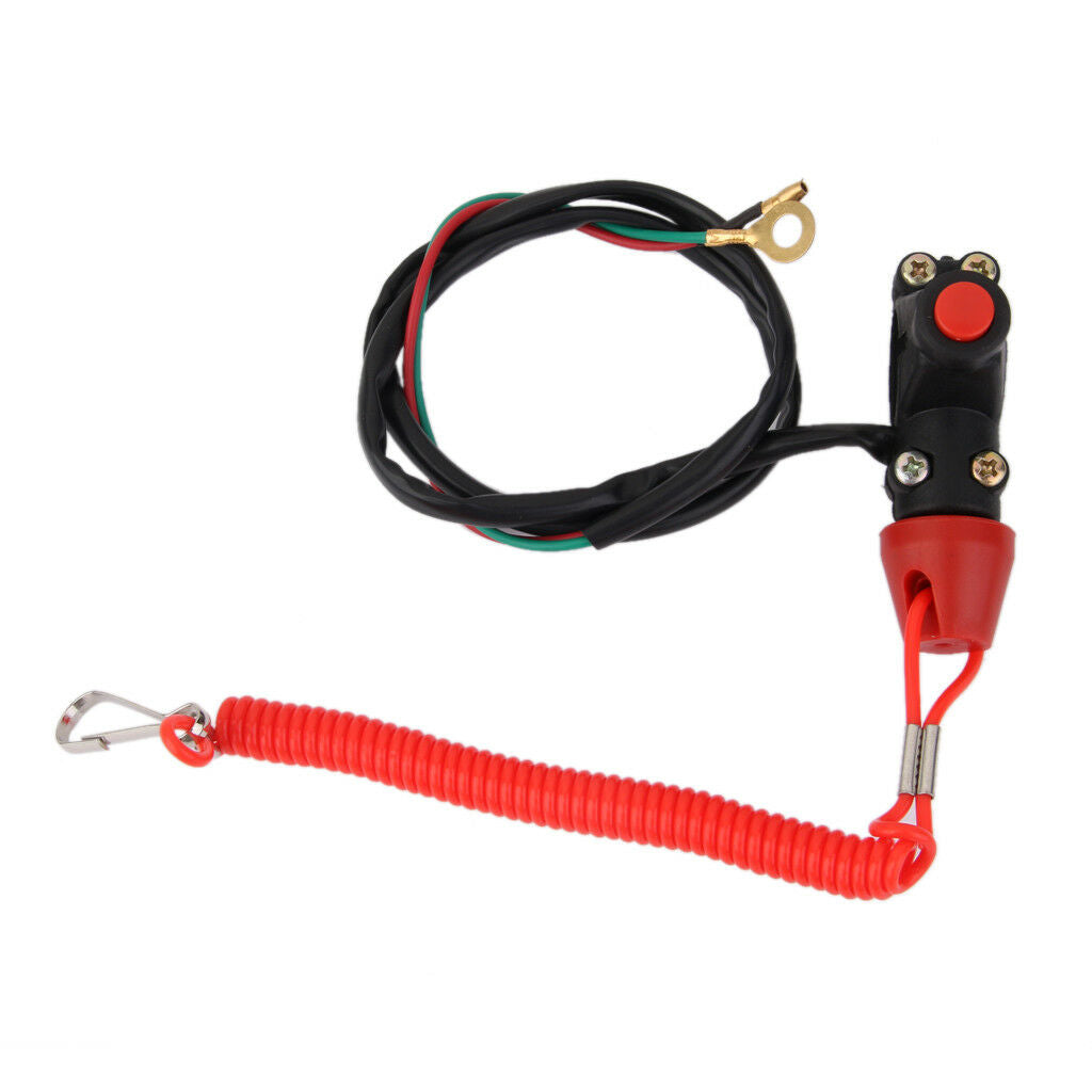 Universal Boat Outboard Engine Cord Kill Stop Switch Safety Lanyard Tether