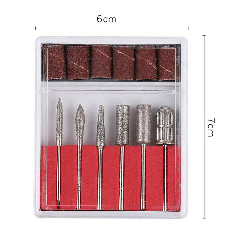 6Pcs Cylindrical Burr Chainsaw Sharpener Stone Sharpening Carving Grindin.l8