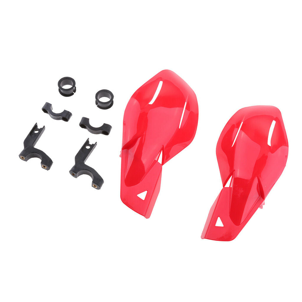 2X 22mm Handlebar Bike ATV Motorcycle Brush Bar Hand Guards Handguard Red