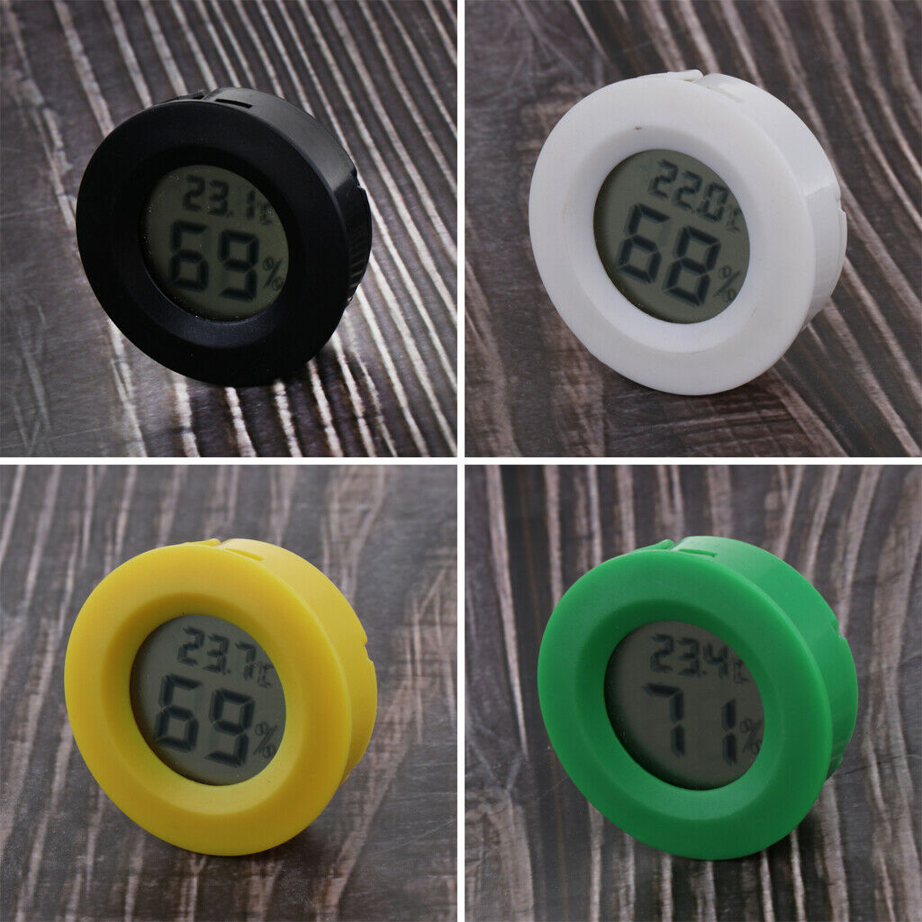 Reptile Thermometer Lizard Spider Tortoise Terrarium Tank Hygrometer Black