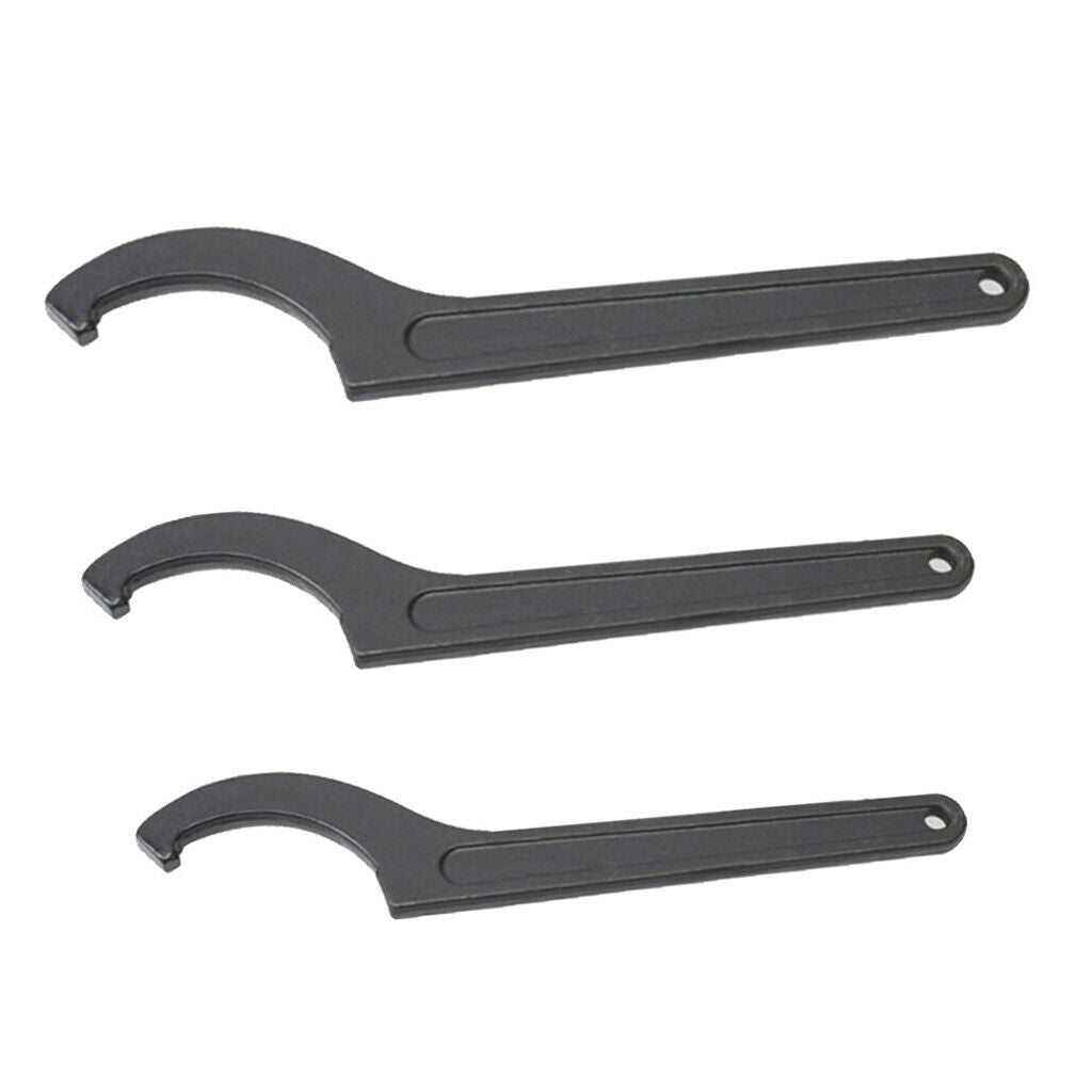 3Pcs Crescent Hook Wrench Side Adjustable Hook Spanner C Spanner Auto Hand