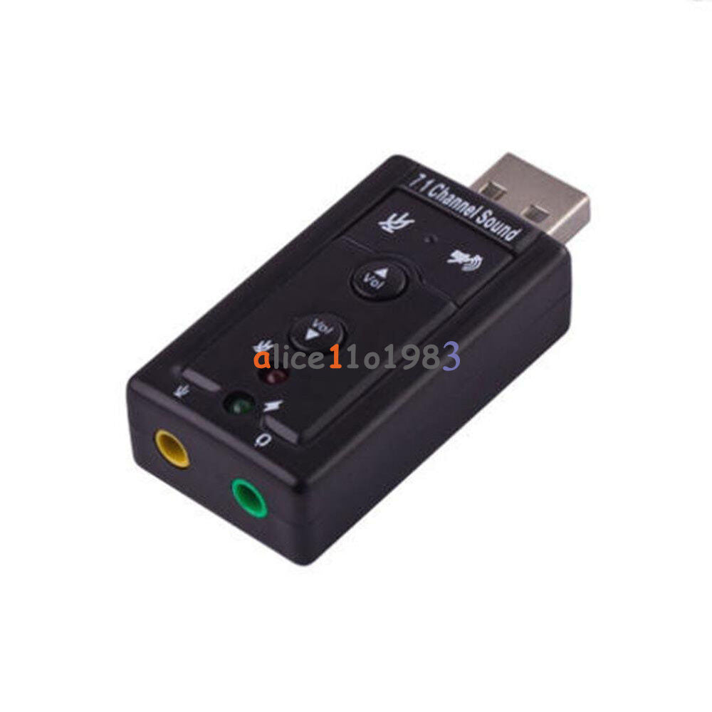 Mini USB 2.0 7.1 Channel Audio Sound Card Sound Adapter For PC Laptop