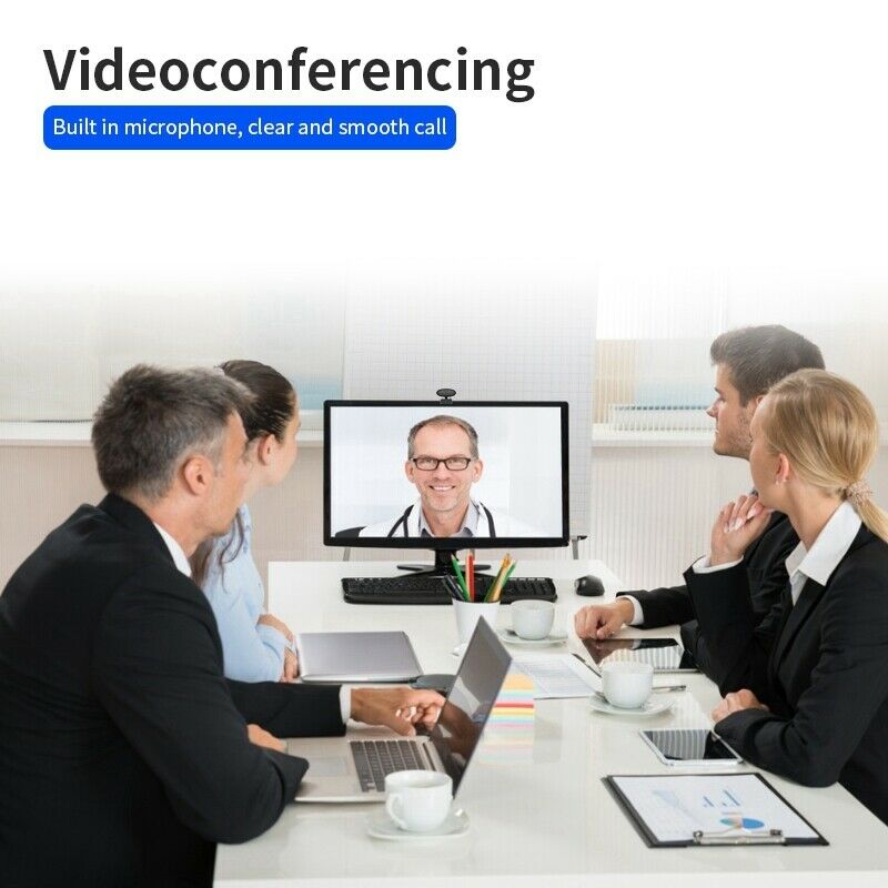 U02 1080P Full  Webcam, USB2.0 Built-in Microphone Call Camera 360 degree ClipY3