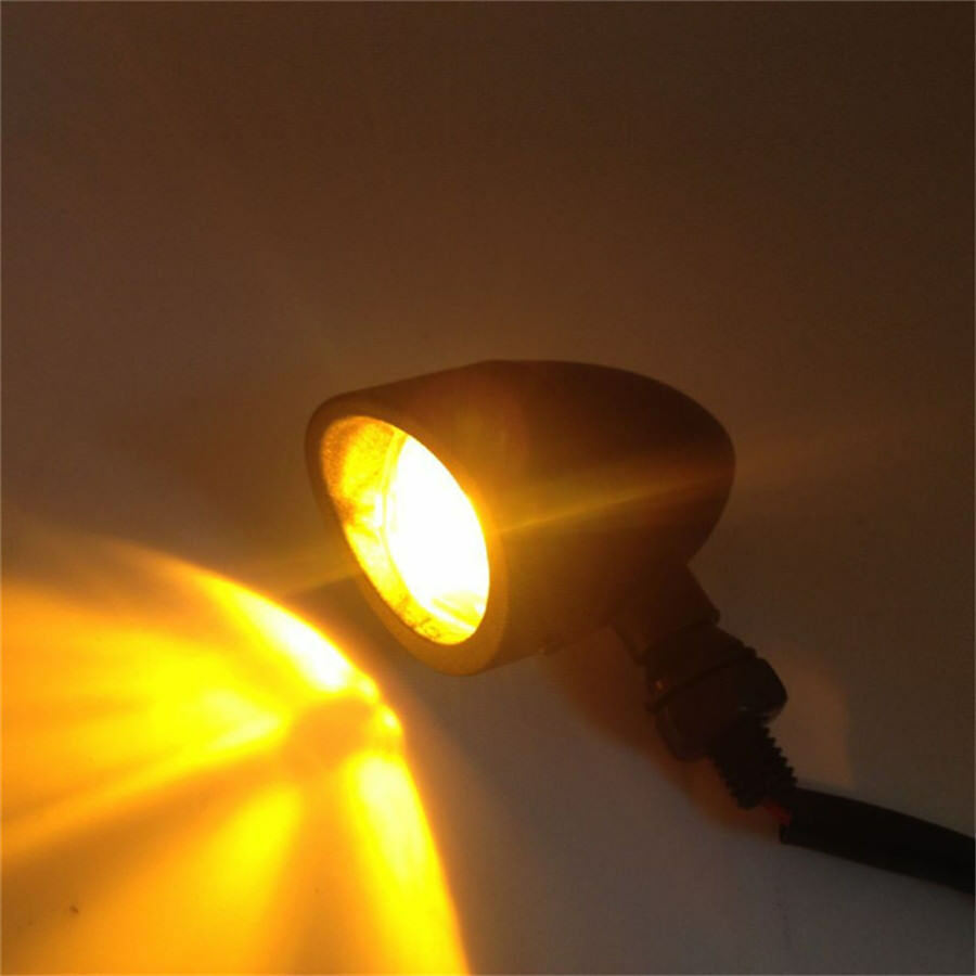 Bullet Motorcycle Turn Signal Light  Cafe Racer Chopper Bobber Bike Indicator
