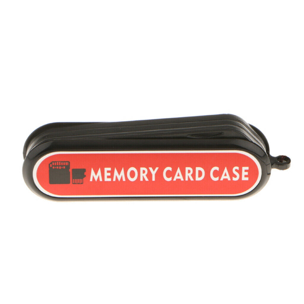 1x SD/ 6x TF/ 3x SIM Memory Card Holder Protective Storage Case with Lanyard