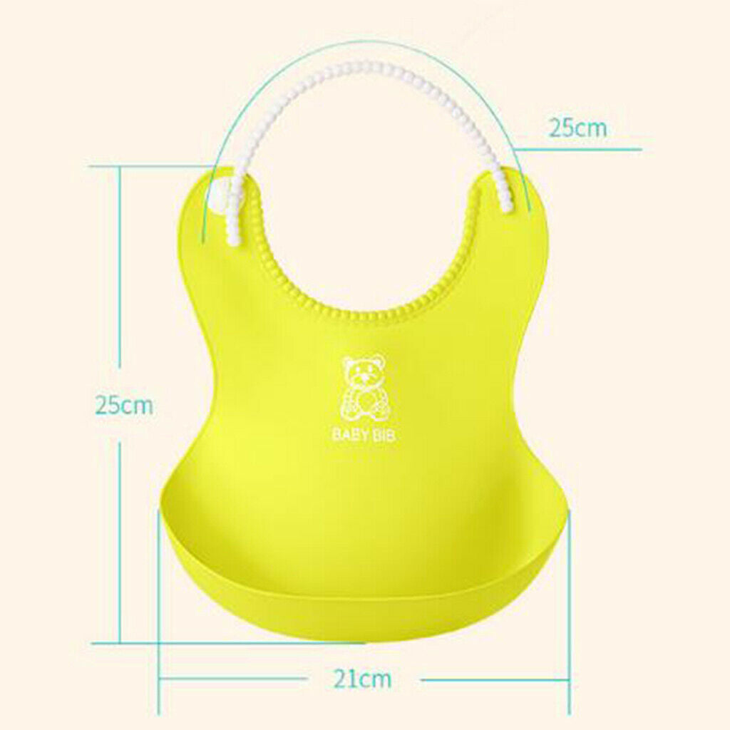 2 Pack Waterproof Silicone Baby Bibs for Babies & Toddlers Soft, Unisex,