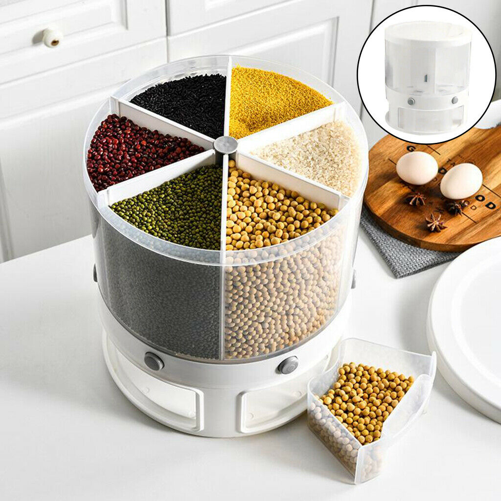 Household Rotated Grain Storage Container for Rice Nuts Beans