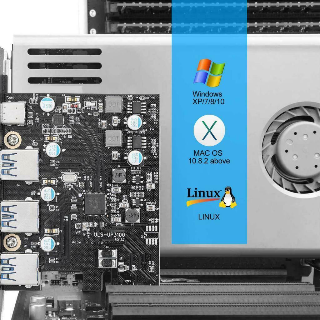 Type C(1) Type A(3 ) Super-Fast 5Gbps PCIe Build in Self-Powered Technology