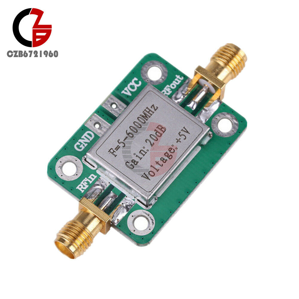 1PC 5M-6GHz RF Broadband Signal Amplifier Power Amplifier Gain 20dB VFH UHF SHF