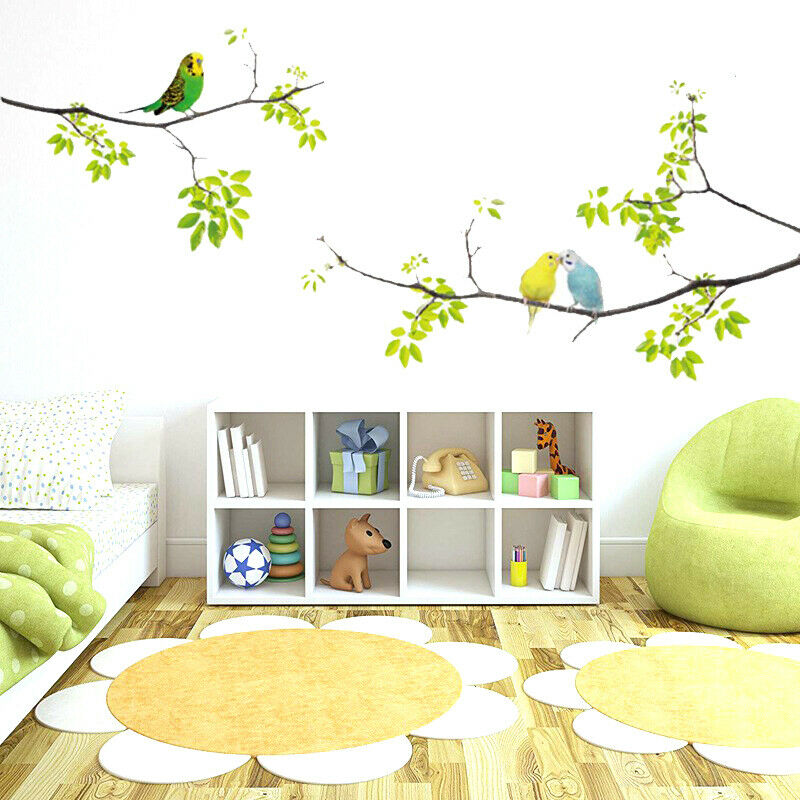 Vivid Wall Decals Birds on Tree Peel and Stick Fresh Removable Wall Stick SL SJ