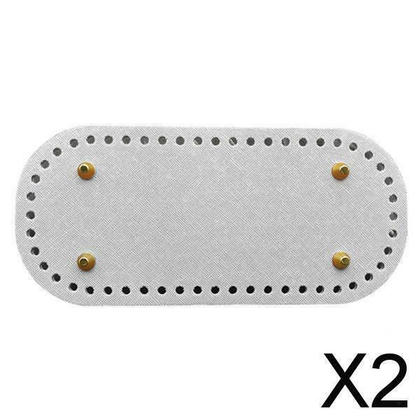 2X DIY Knitting Bags Nail Bottom Pad Insert Handbag Making Supplies Gray